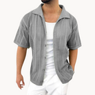 Trend-Style Men's Short Sleeve Crochet T-Shirt 2