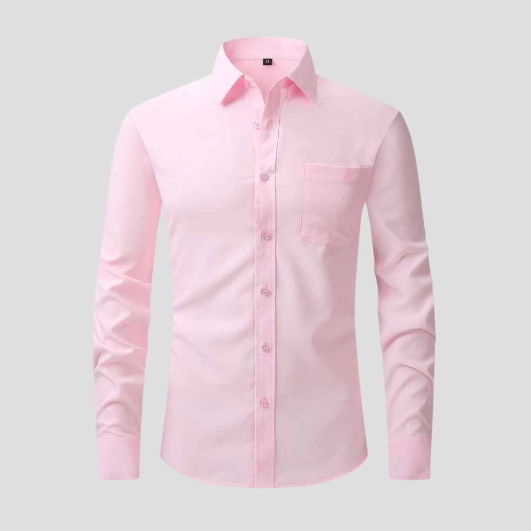 Variant image for Rein Men's White Button Down Dress Shirt - Anti-Crease Wrinkle-Free Formal Shirt-24