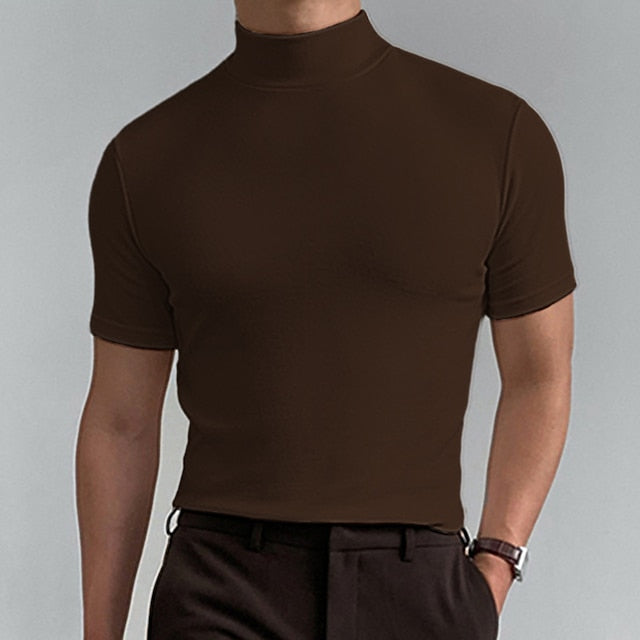 Variant image for MetroWear™ - Soft Cotton T-Shirt with Turtleneck Design-42