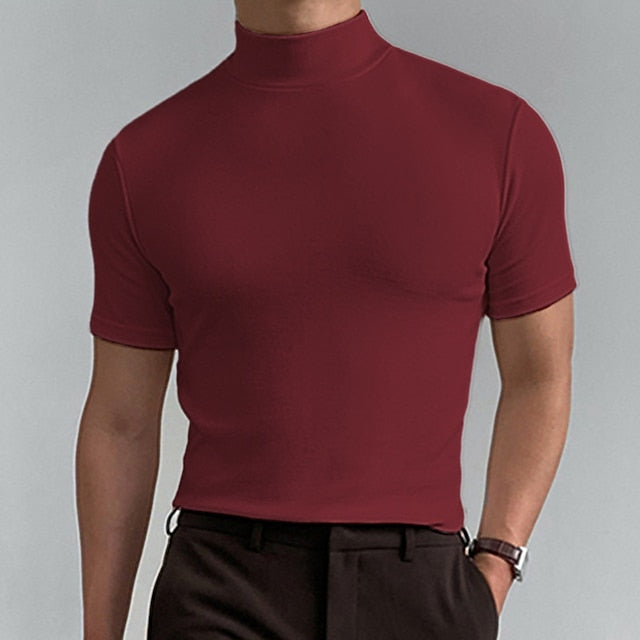 Variant image for MetroWear™ - Soft Cotton T-Shirt with Turtleneck Design-30