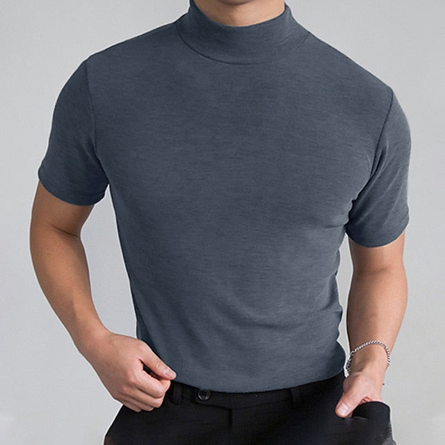 Variant image for MetroWear™ - Soft Cotton T-Shirt with Turtleneck Design-18