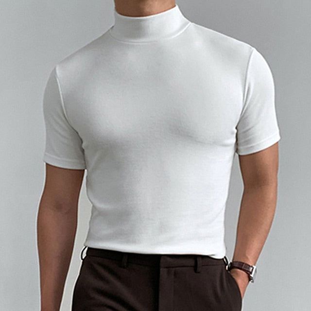 Variant image for MetroWear™ - Soft Cotton T-Shirt with Turtleneck Design-6