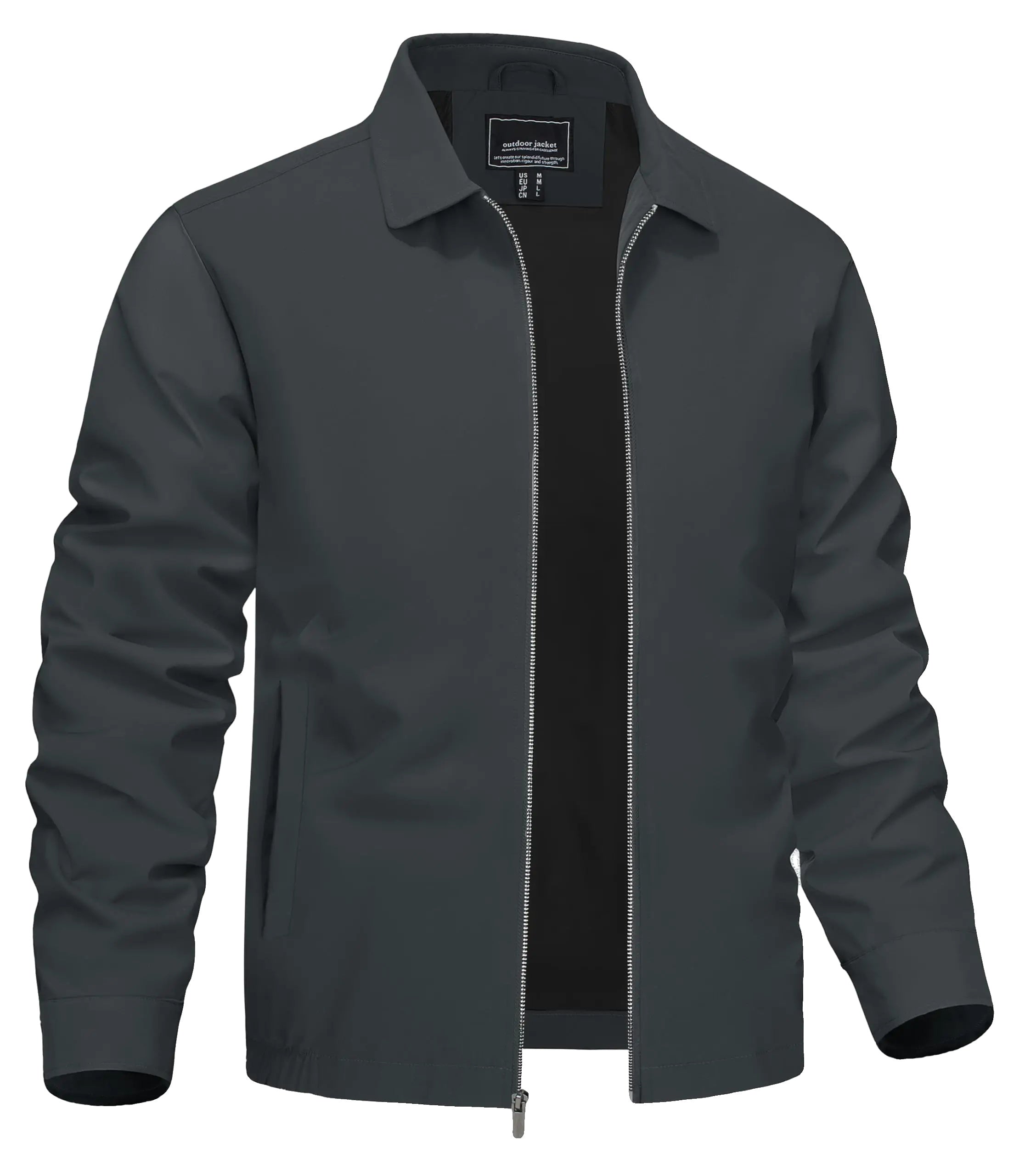 Variant image for Urban Voyager - Men's Lightweight Bomber Jacket with Zipper Pockets-12