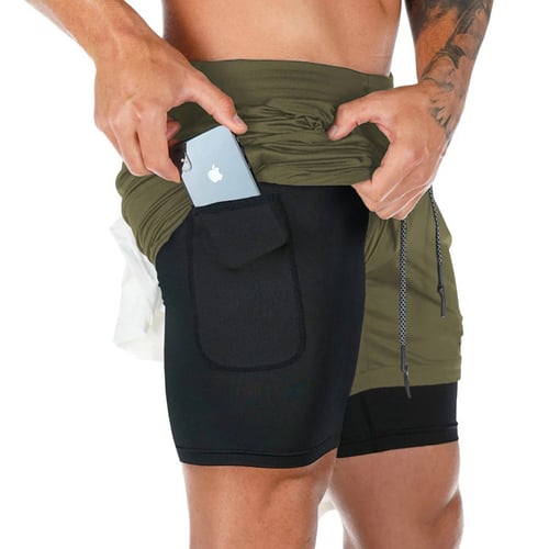 Variant image for FitPro - Men's Gym Shorts with Double Layer Design-5