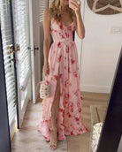 Variant image for Eloise-White Floral Midi Dress for Women Elegance-5