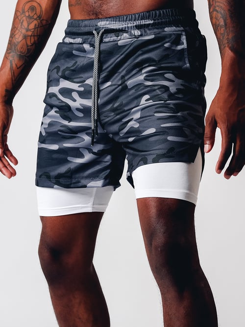 Variant image for FitPro - Men's Gym Shorts with Double Layer Design-1