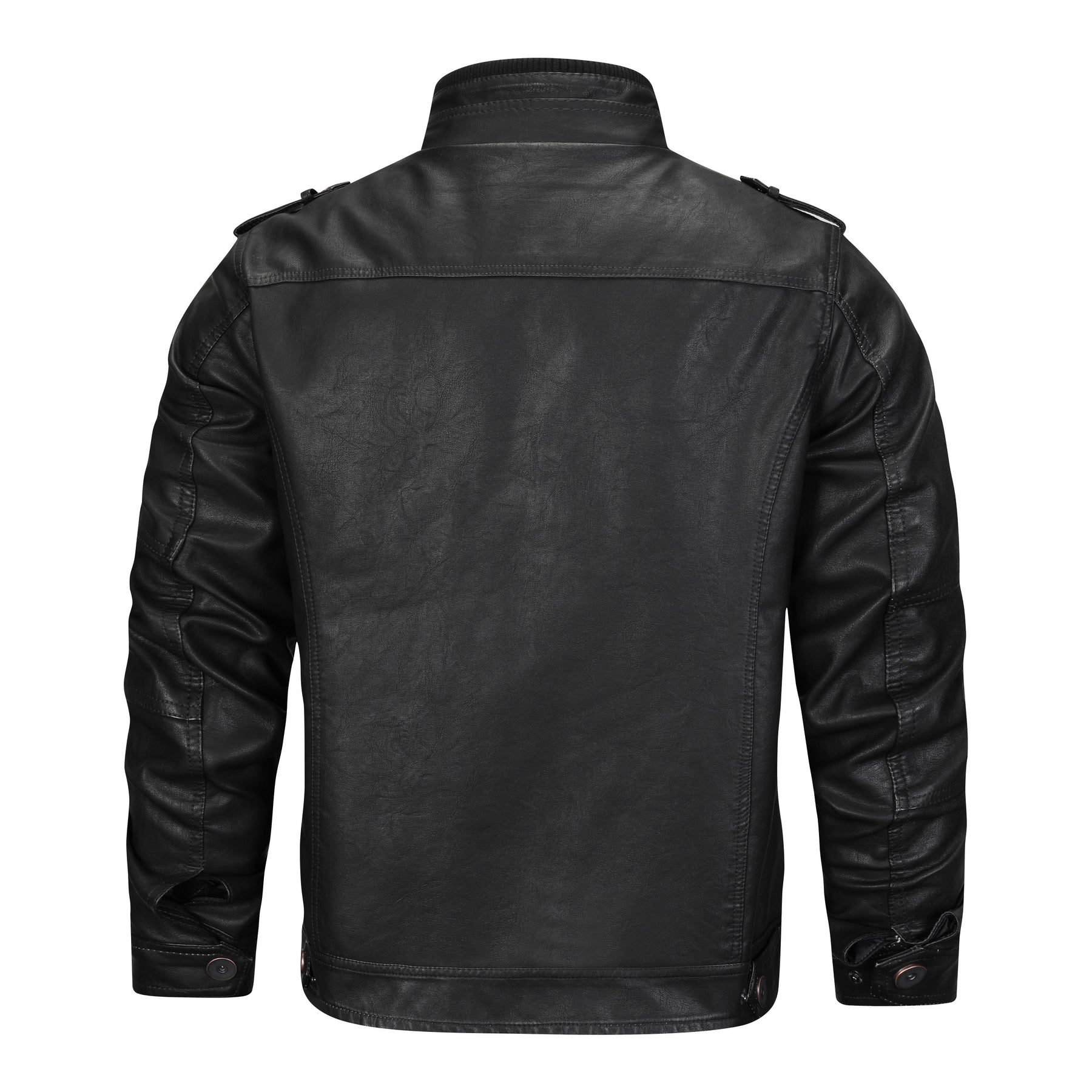 Rebel Gear - Men's Black Leather Jacket for Stylish Winter Wear-2