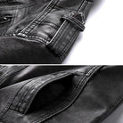 Rebel Gear - Men's Black Leather Jacket for Stylish Winter Wear-3