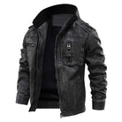 Variant image for Rebel Gear - Men's Black Leather Jacket for Stylish Winter Wear-1