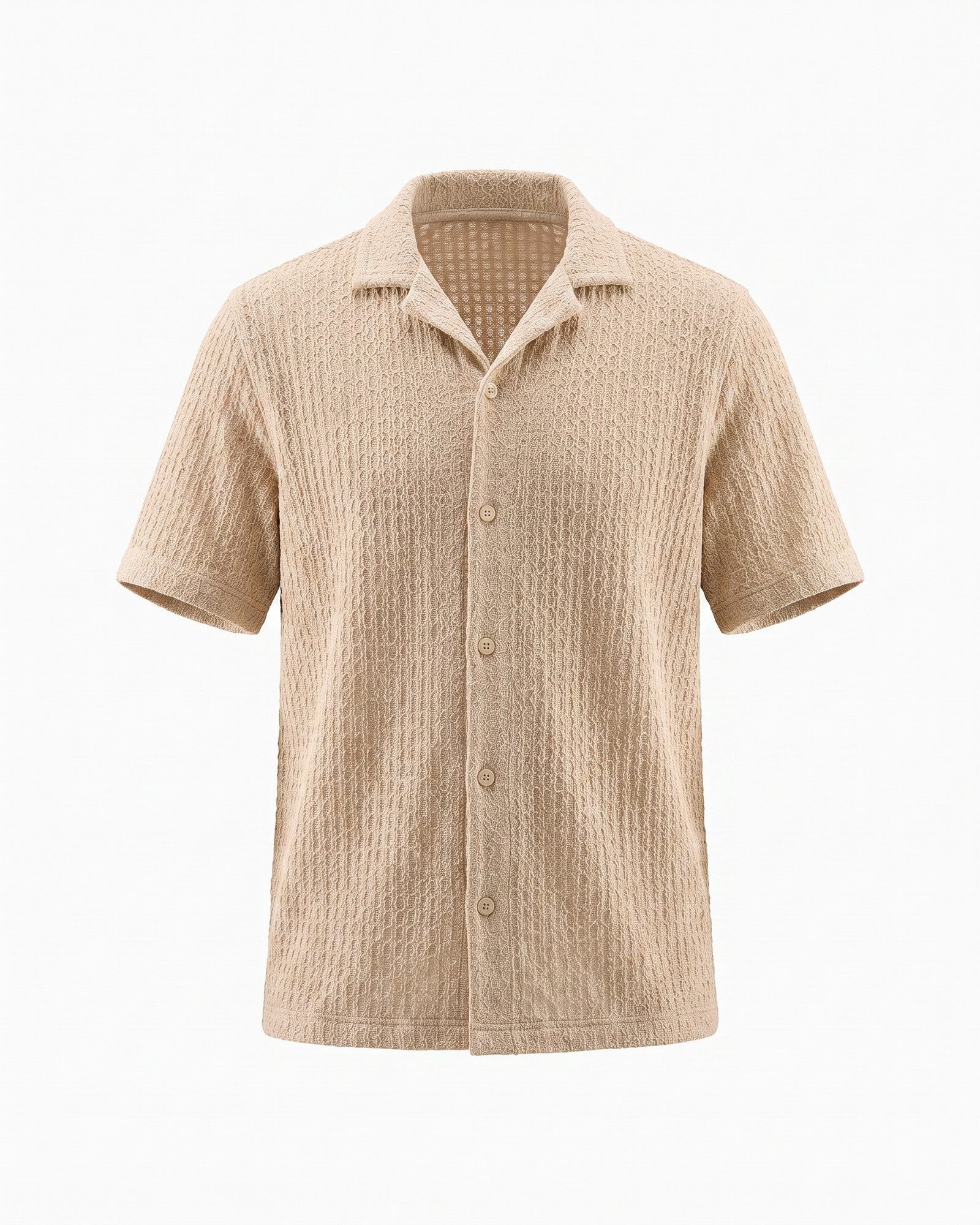 Men's Smart-Casual Summer Shirt - Beige