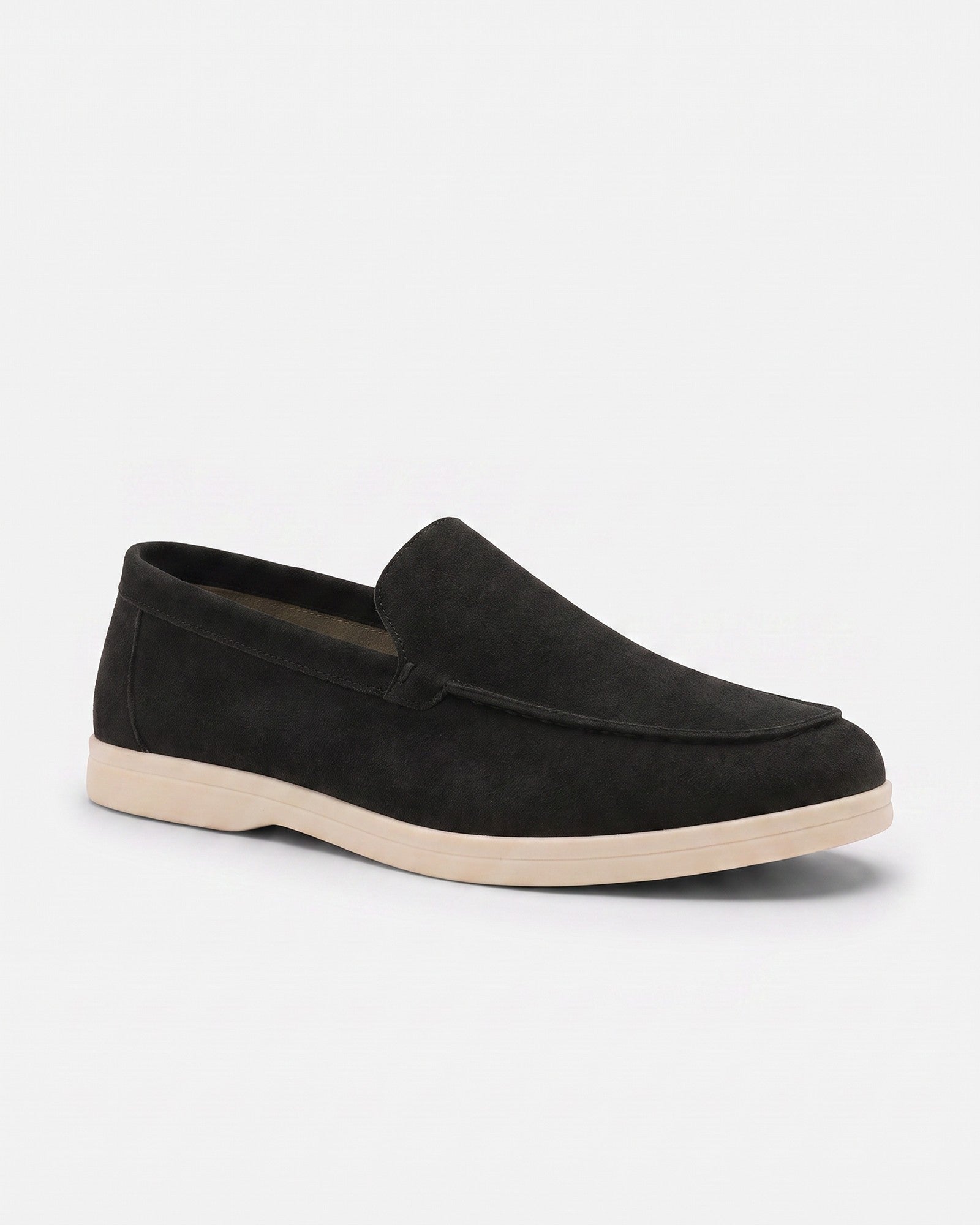 Men's Luxury Suede Loafers - Black