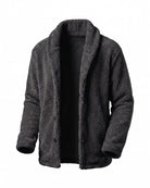 Stylish Men's Hooded Fleece Jacket - Versatile Layering Essential - Black