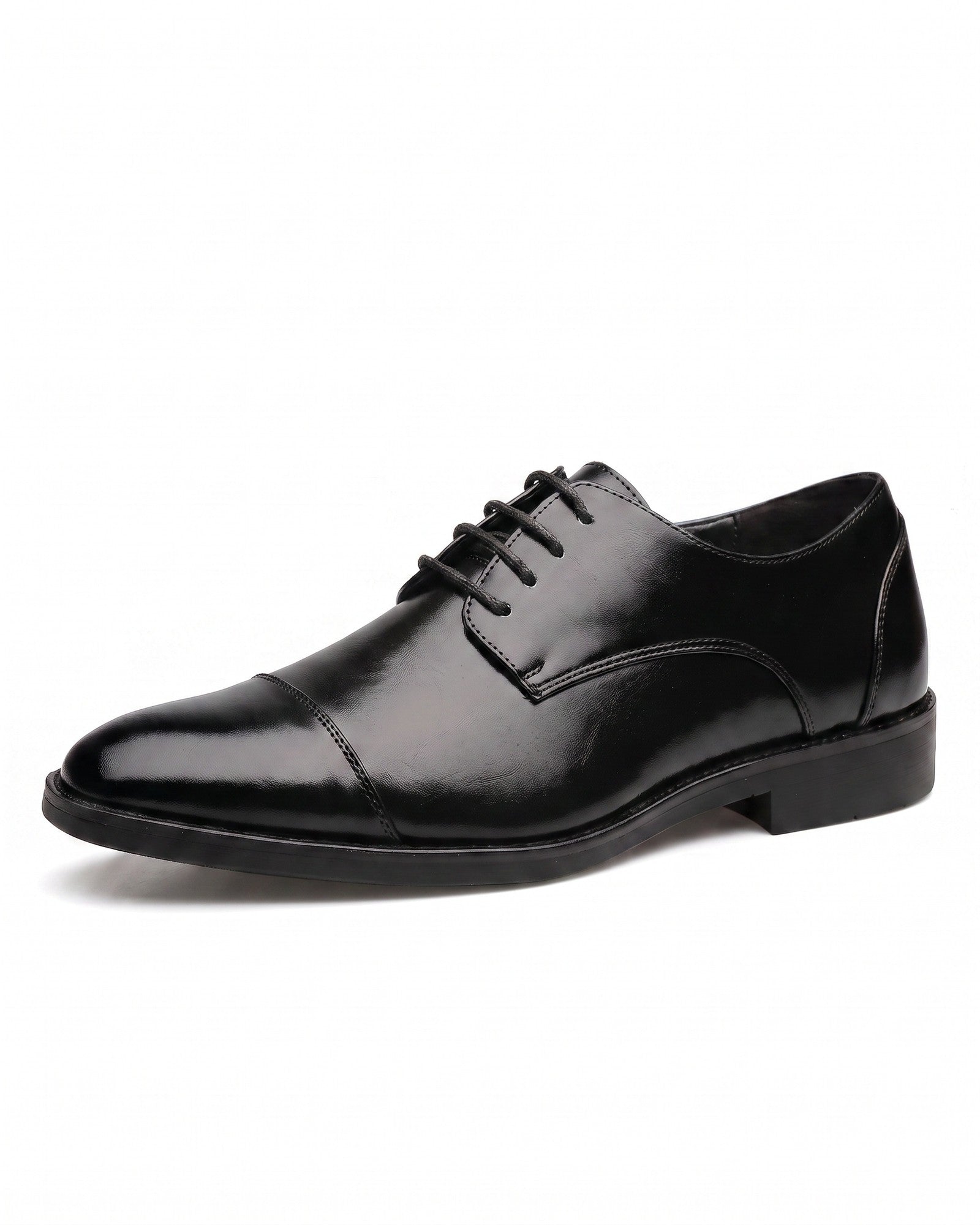 Men's Classic Derby Shoes - Formal Style & Comfort - Black
