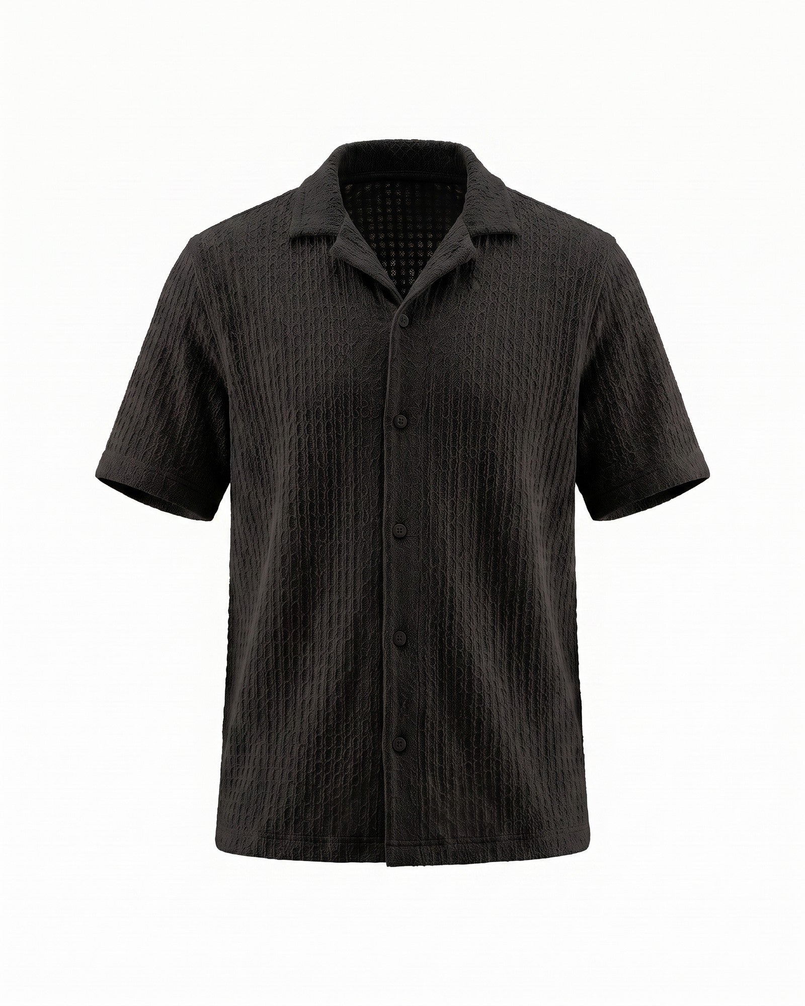 Men's Smart-Casual Summer Shirt - Black