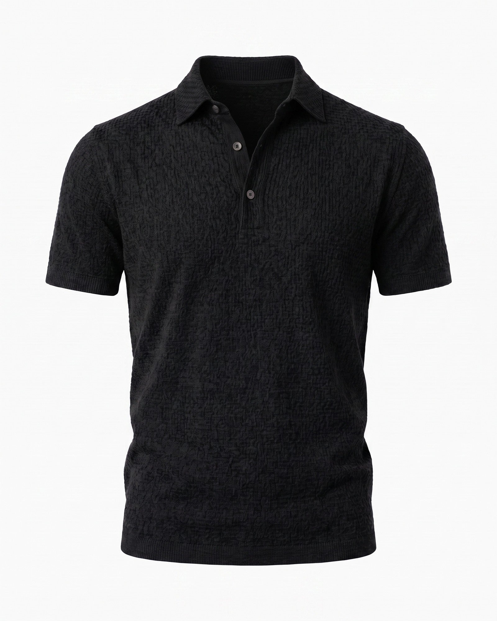 Men's Breathable Polo Shirt - Black