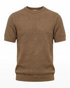 Men's Textured Knit T-Shirt - Brown