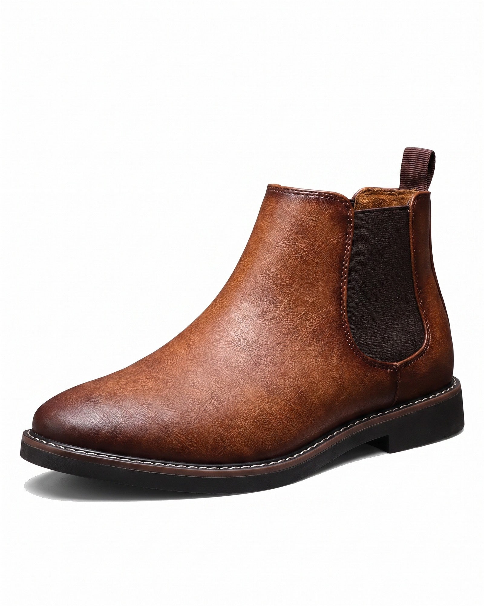 Men's Classic Leather Chelsea Boots - Timeless Style & Comfort - Brown