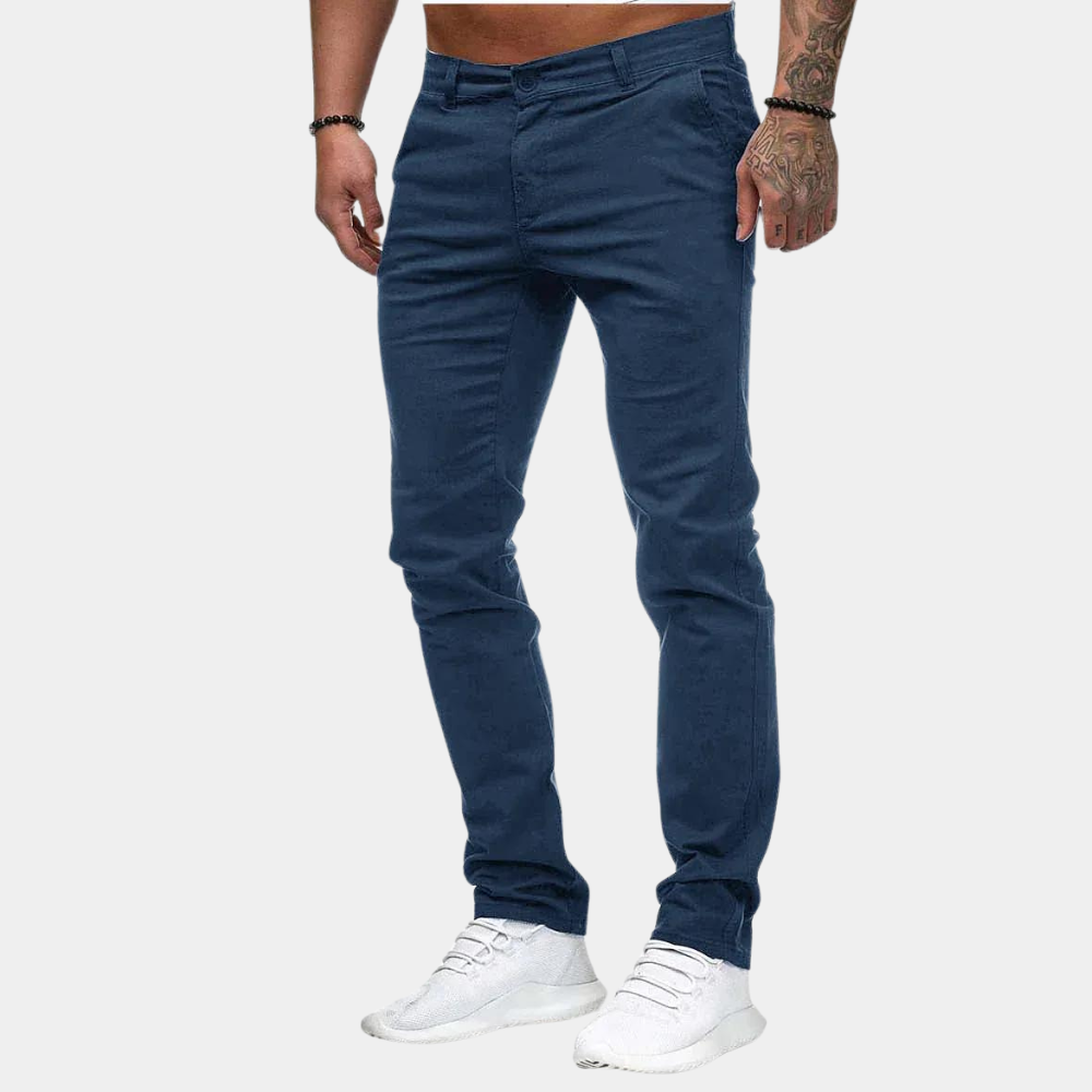 UrbanStyle - Slim Fit Men's Chino Pants for Casual Elegance-5