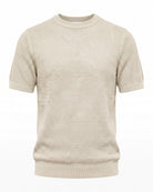Men's Textured Knit T-Shirt - Cream