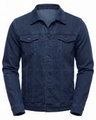 Men's Stylish Denim Jacket - Modern Urban Streetwear - Dark Blue