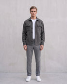 Men's Lightweight Casual Jacket for Everyday Wear on model - Dark Gray