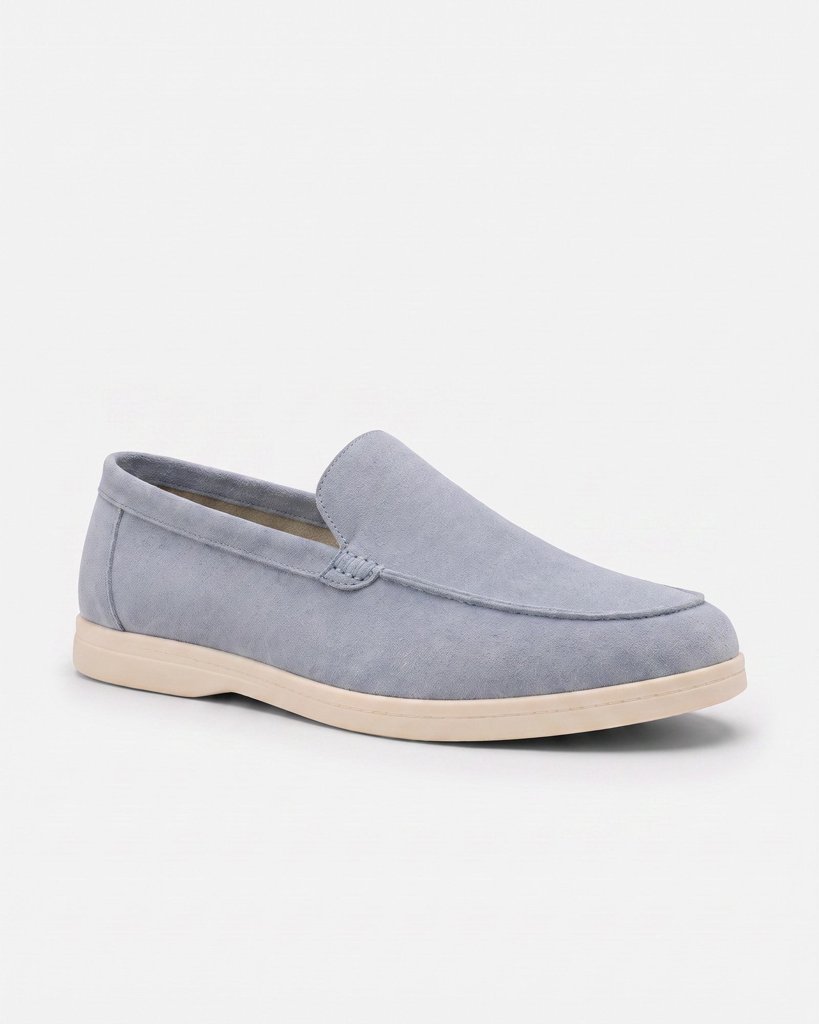 Men's Luxury Suede Loafers - Fog Blue
