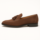 Giviny-Mens Loafers - Low-Cut Leather Tassel Design 4
