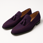 Giviny-Mens Loafers - Low-Cut Leather Tassel Design 9