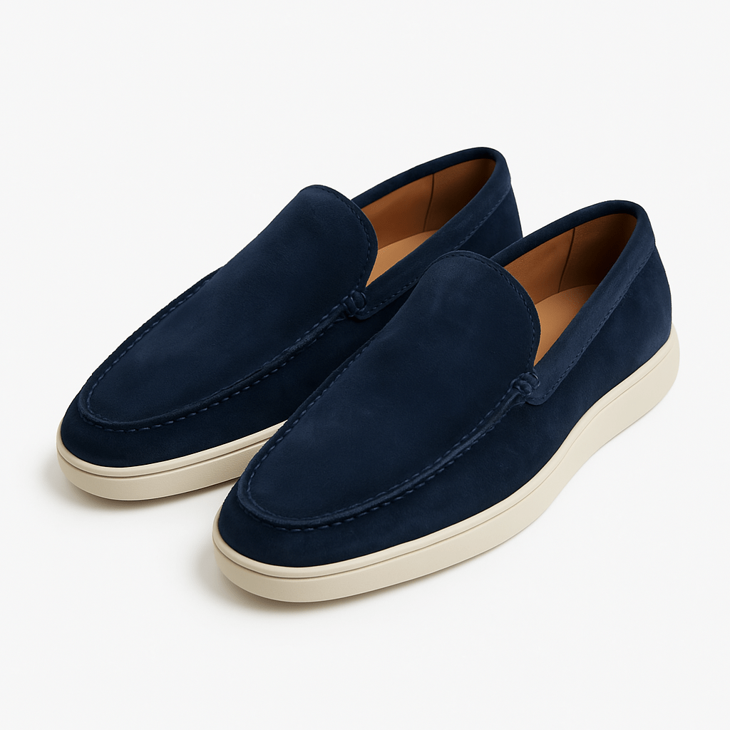 Giviny-Mens Suede Loafers - Classic Black Style 13