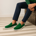 Giviny-Mens Suede Loafers - Classic Black Style 2