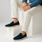 Giviny-Mens Suede Loafers - Classic Black Style 4