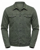 Men's Stylish Denim Jacket - Modern Urban Streetwear - Green