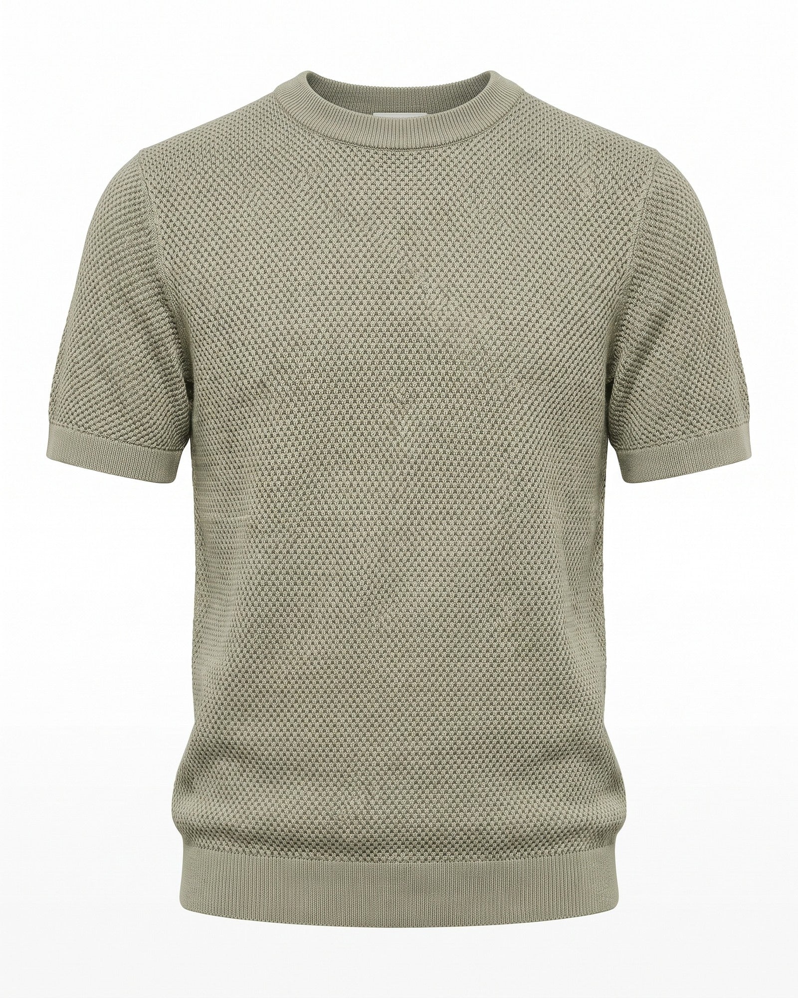 Men's Textured Knit T-Shirt - Green