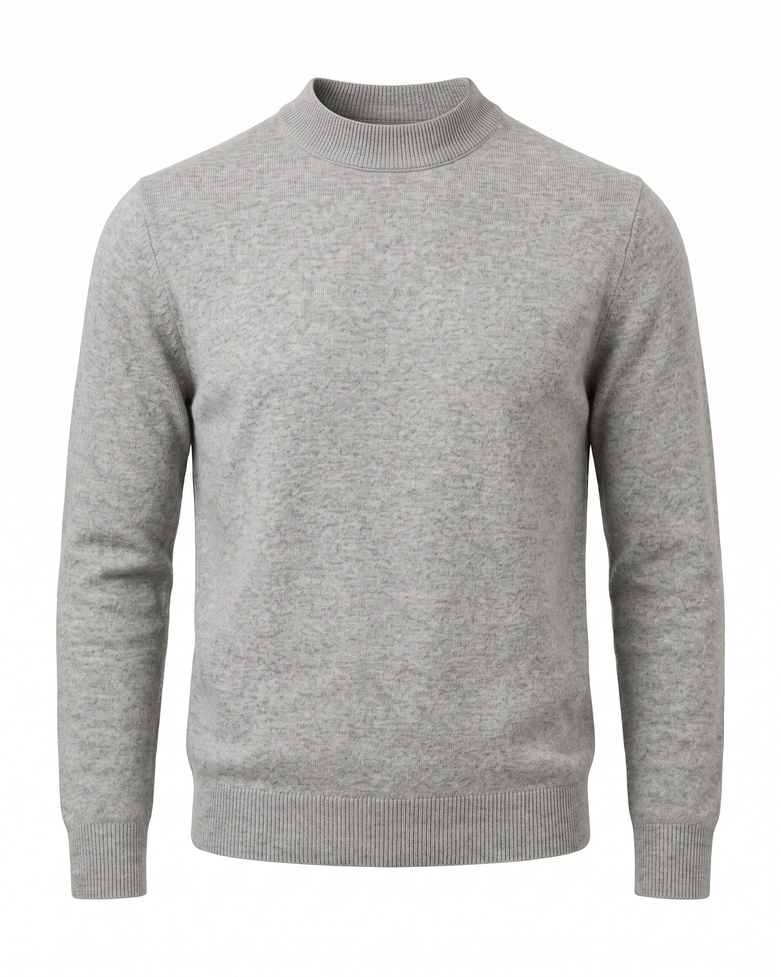 Men's Slim Fit Wool Pullover Sweater Premium Knit - Grey