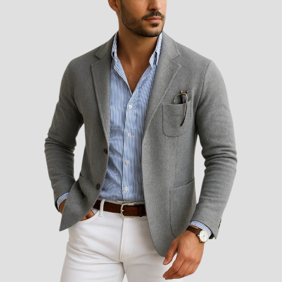 Layla-Grey Men's Blazer Jacket for Casual Elegance 0