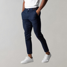 Stylish Men's Khaki Chino Pants - Comfortable Fit for All Occasions-1