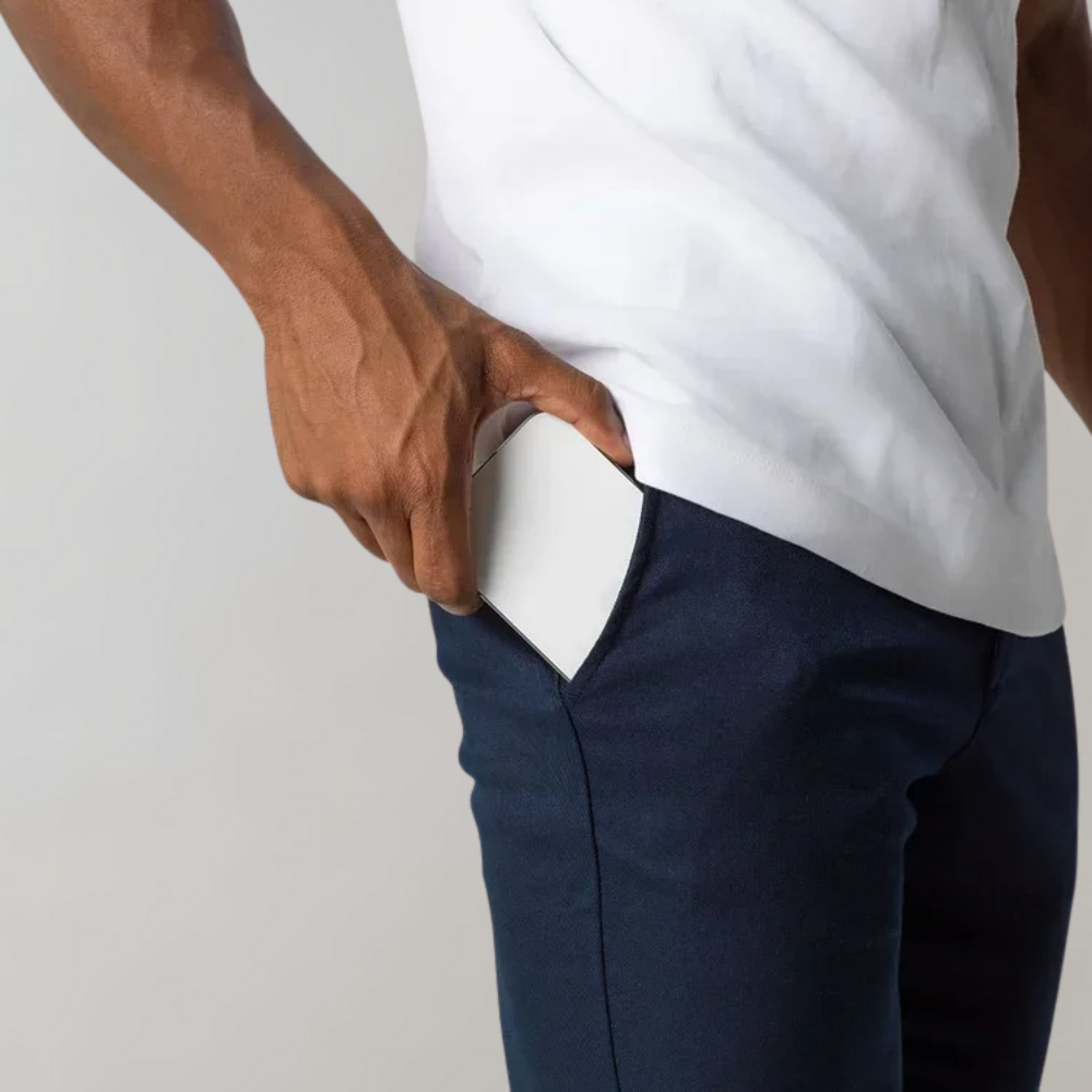 Stylish Men's Khaki Chino Pants - Comfortable Fit for All Occasions-3