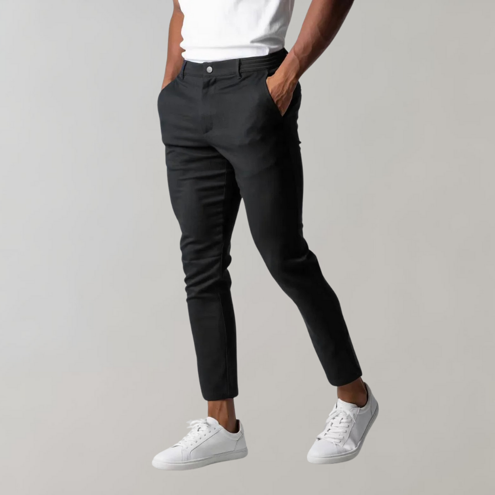 Stylish Men's Khaki Chino Pants - Comfortable Fit for All Occasions-6