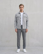 Men's Lightweight Casual Jacket for Everyday Wear on model - Light Grey