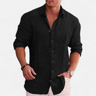 Linen-Classic Men's Linen Shirt - Summer Essential 0