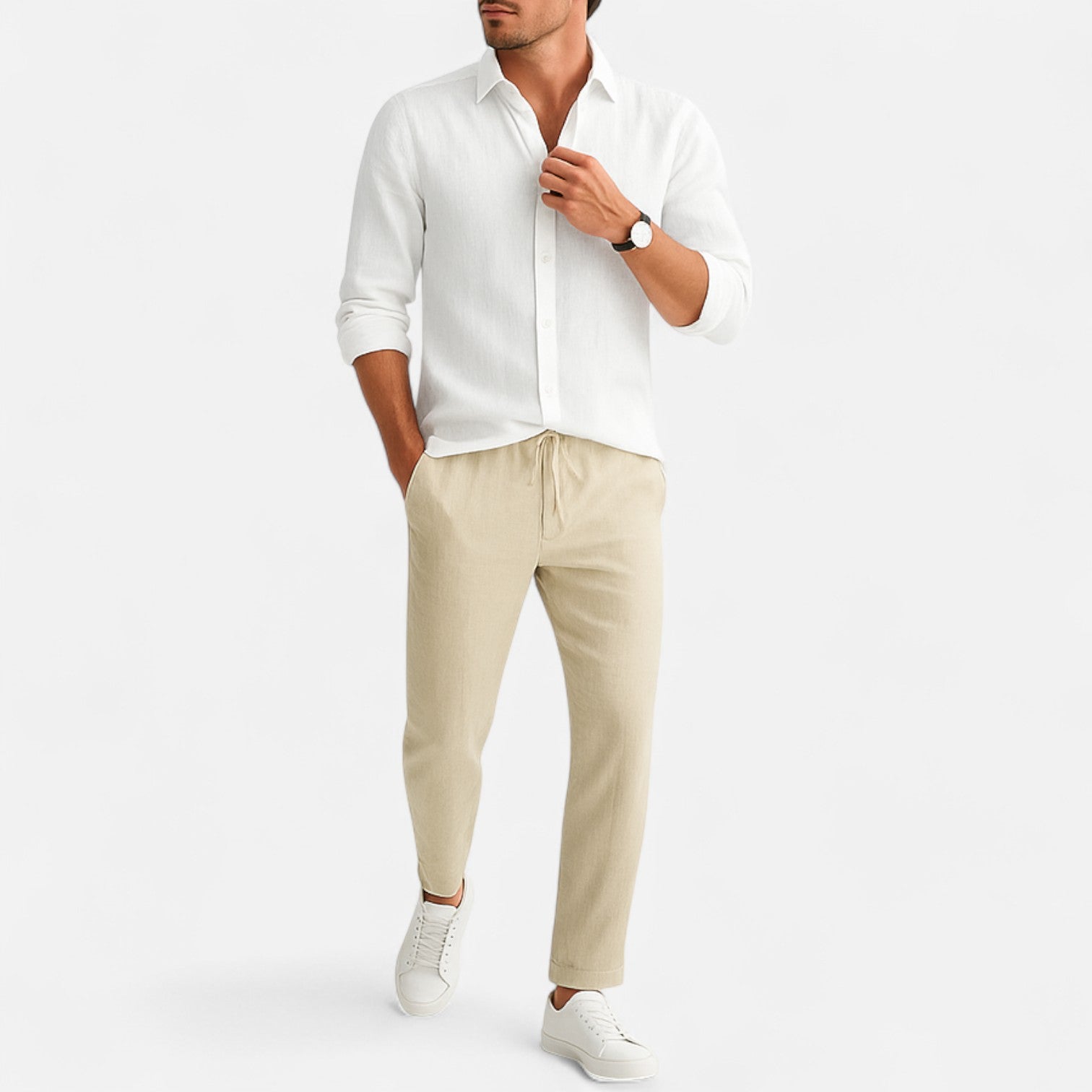 Linen-Classic Men's Linen Shirt - Summer Essential 1