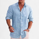 Linen-Classic Men's Linen Shirt - Summer Essential 5