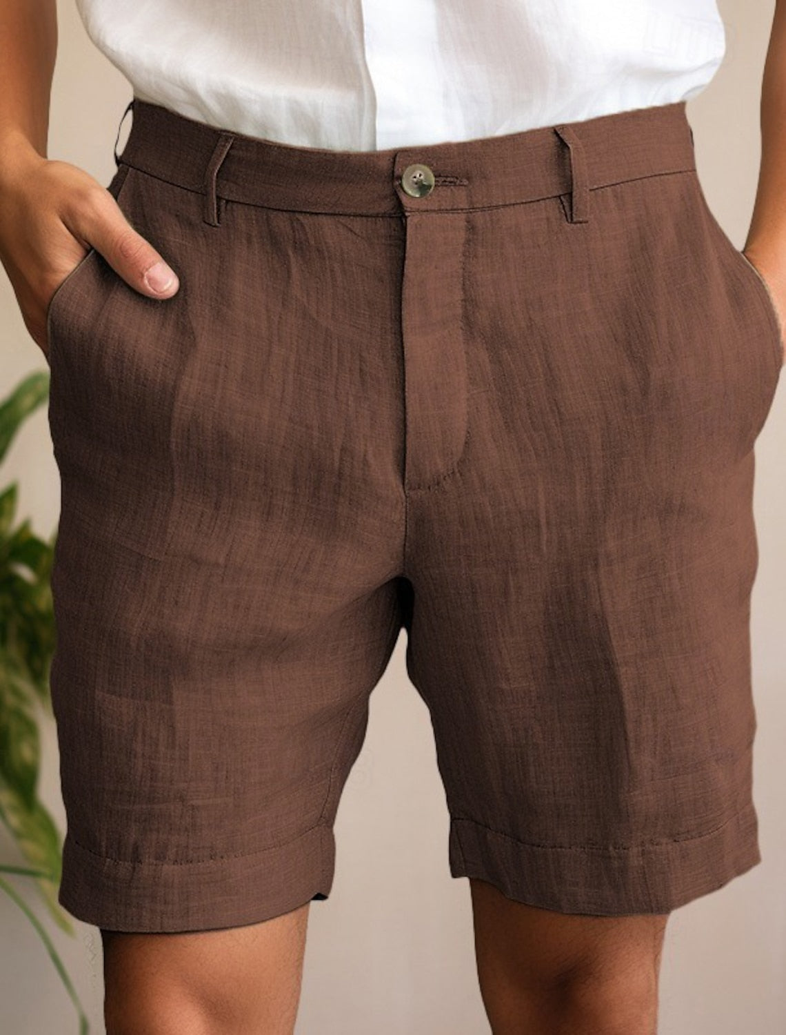 Lino - Men's Linen Casual Summer Shorts, Lightweight 5
