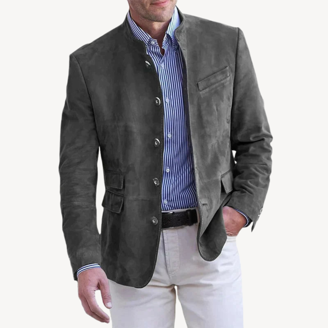 Loravelle - Men's Grey Blazer Jacket for Casual Style 0