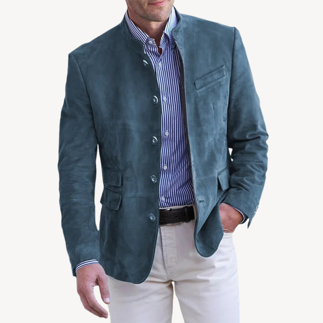 Loravelle - Men's Grey Blazer Jacket for Casual Style 2