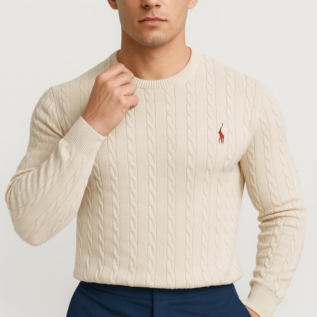 Luxe - Men's Cable Knit Sweatshirt for All Seasons 0