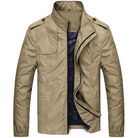 Modern Men's Summer Jacket with Zippered Collar - Lightweight Style-1