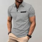 Pieter - Men's Long Sleeve Polo Shirt, Elegant Style 5