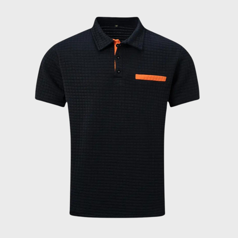 Pieter - Men's Long Sleeve Polo Shirt, Elegant Style 6