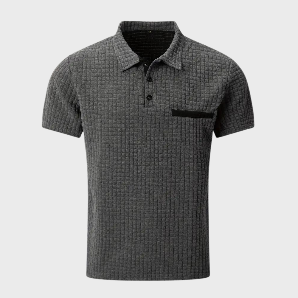 Pieter - Men's Long Sleeve Polo Shirt, Elegant Style 8